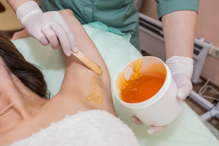 under arm waxing